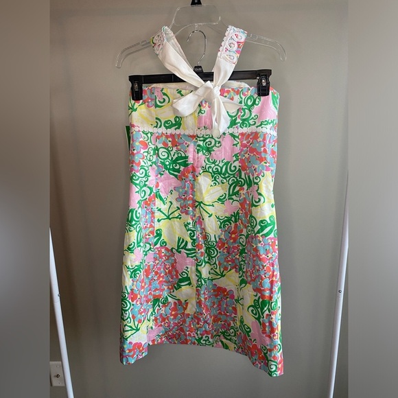 Lilly Pulitzer Isabel halter dress Resort White Mariposa print - Picture 2 of 12